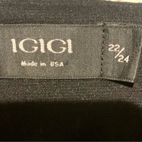 IGIGI Brigitte Mod Dress Plus Size 22/24 ColorBlock Black Red & Gray 3/4 Sleeves - Picture 4 of 13